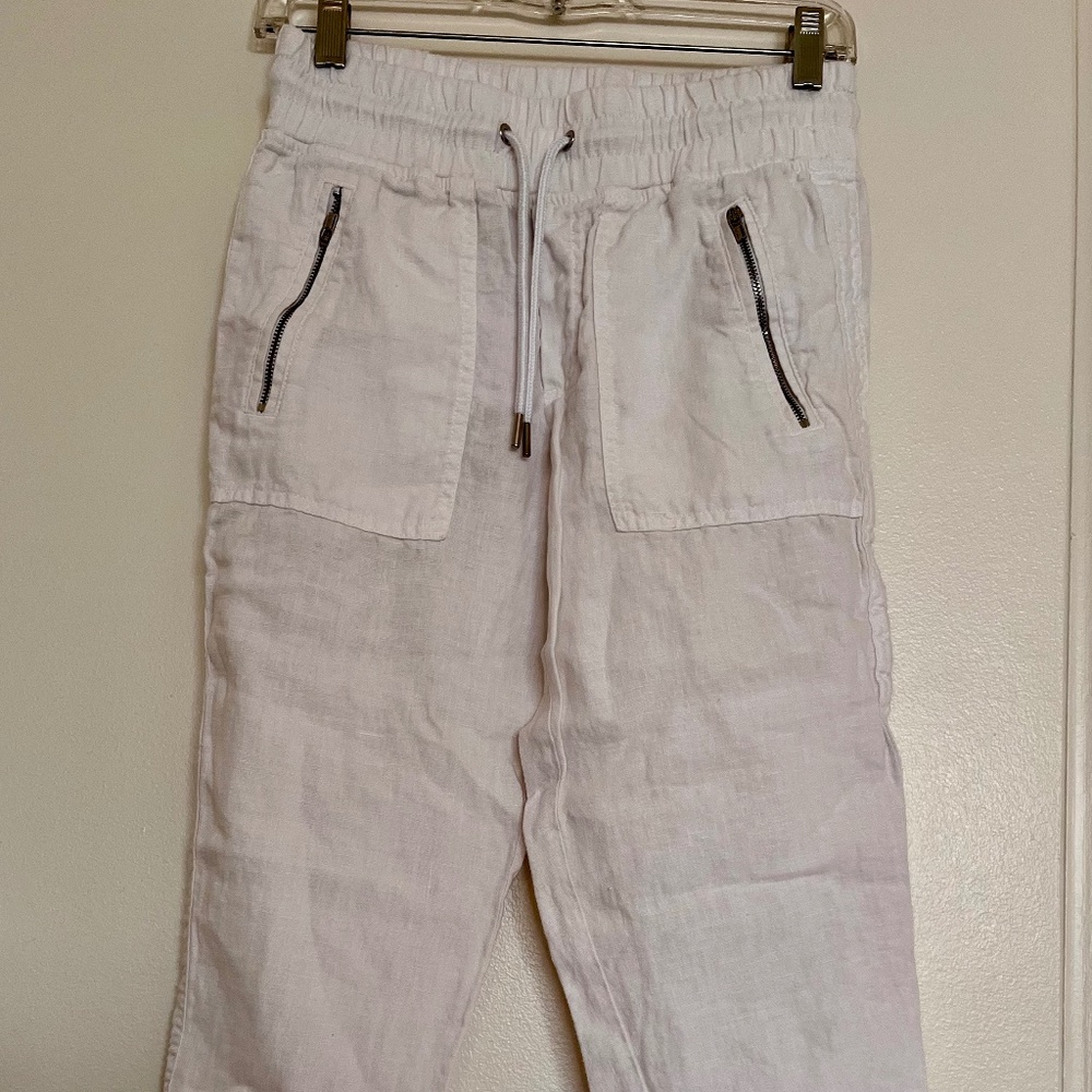 COPY - Athlete White Cabo Linen Jogger - Size 0